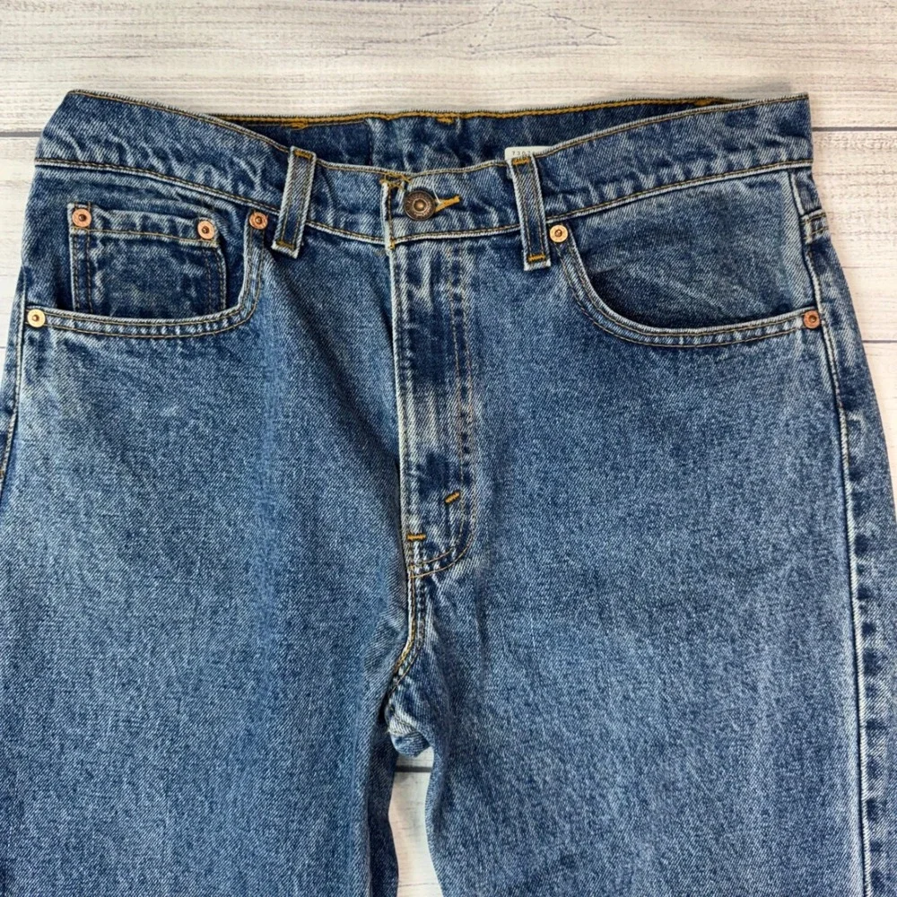 Levis 512 Slim Fit Tapered Leg Jeans Men 34x32 Medium Wash Blue Vintage USA Made